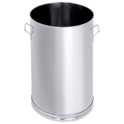 [E1796] ecoLab-Transportbehälter 30 Liter, 18/8-Stahl mit Kippgriffen und Stehrand - Art. Nr. E1796