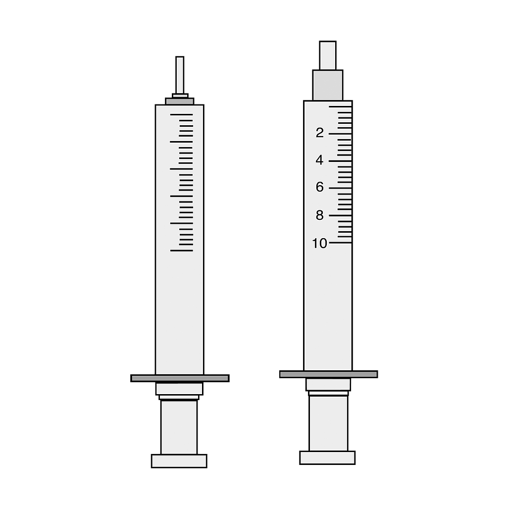 Ganzglasspritze Luer-Konus 1 ml